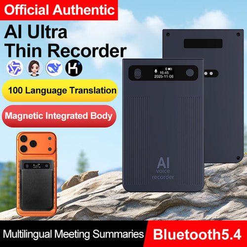 Ultra-Thin Magnetic AI Voice Recorder Card (T8 FS) - ChatGPT App Integrated