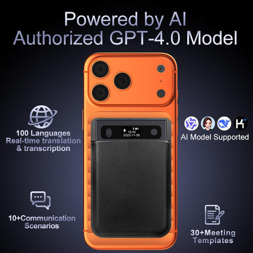 Ultra-Thin Magnetic AI Voice Recorder Card (T8 FS) - ChatGPT App Integrated