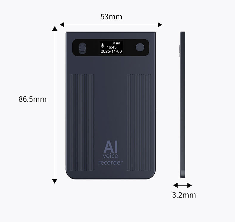 Ultra-Thin Magnetic AI Voice Recorder Card (T8 FS) - ChatGPT App Integrated